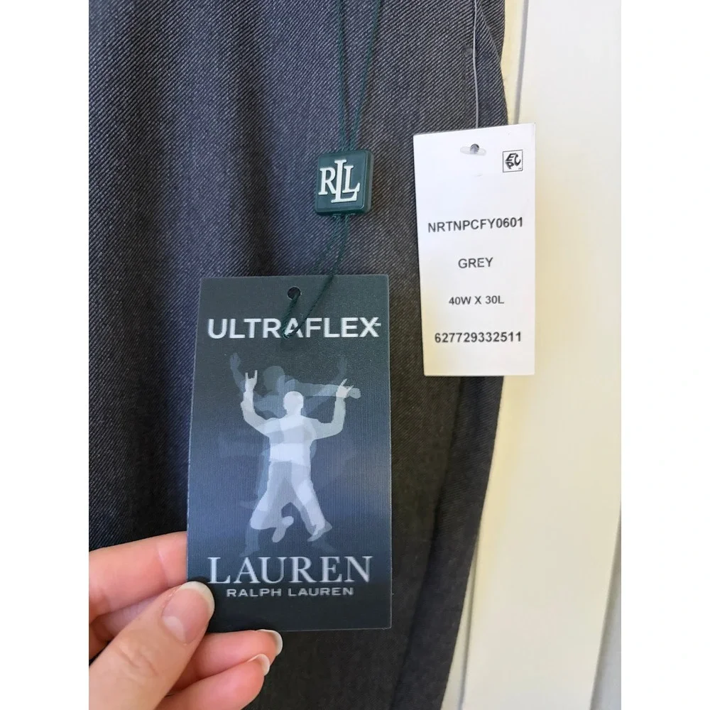 Lauren Ralph Lauren Ultraflex Grey Classic Fit Dress Pants 40W x 30L NWT